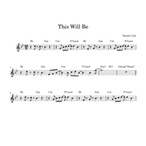 This Will Be - Natalie Cole ( Lead Sheet PDF )