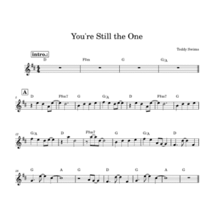 You ' re Still the One - Teddy Swims ( Lead Sheet PDF )