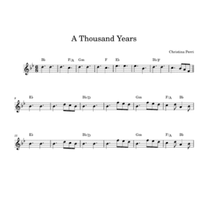 A Thousand Years - Christina Perri ( Lead Sheet PDF )