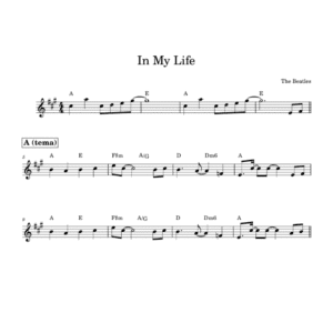 In My Life - The Beatles ( Lead Sheet PDF )