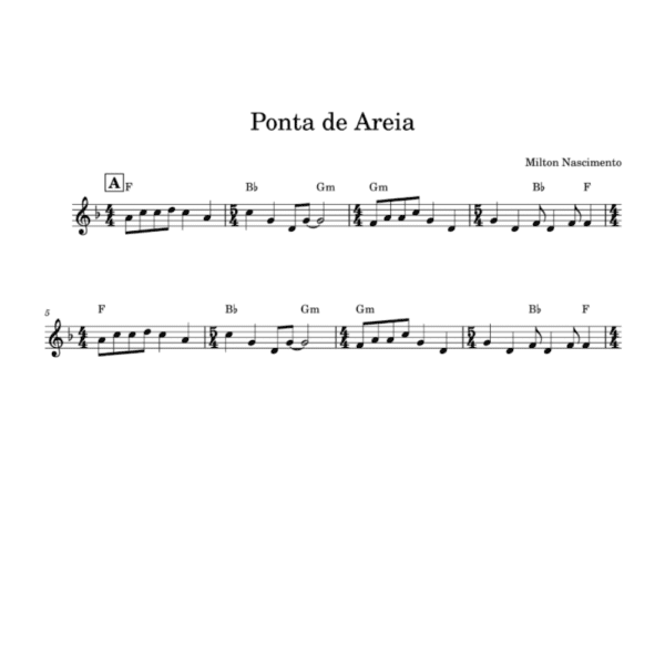 Ponta de Areia - Milton Nascimento ( Lead Sheet PDF )