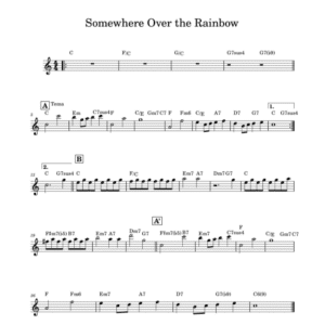 Somewhere Over the Rainbow - ( Lead Sheet PDF )