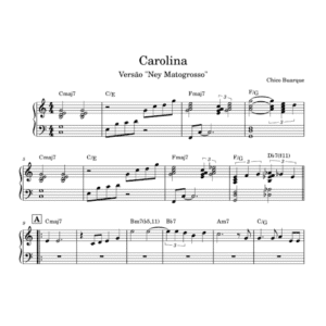 Carolina Versão "Ney Matogrosso" - Piano PDF